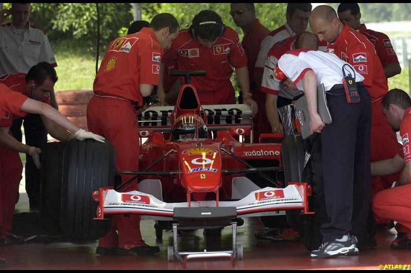 Michael Schumacher, Ferrari 2002 Formula One Testing, Fiorano, Italy. 15th May 2002.