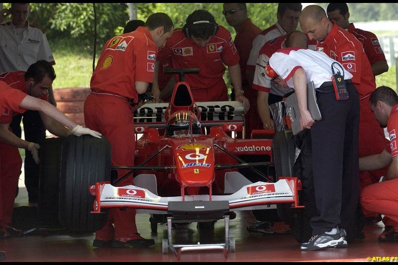 Michael Schumacher, Ferrari 2002 Formula One Testing, Fiorano, Italy. 15th May 2002. 
