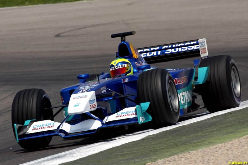 Felipe Massa, Sauber, 2002 Formula One Testing, Valencia, Spain. 1st May 2002.