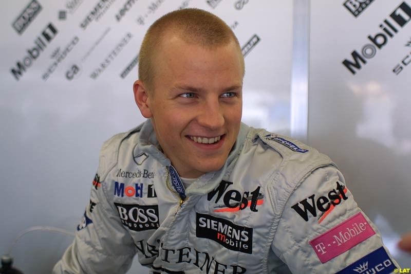 2002 Austrian Grand Prix - Friday free practice. A1 Ring, Austria. 10th May 2002. Kimi Raikkonen, McLaren