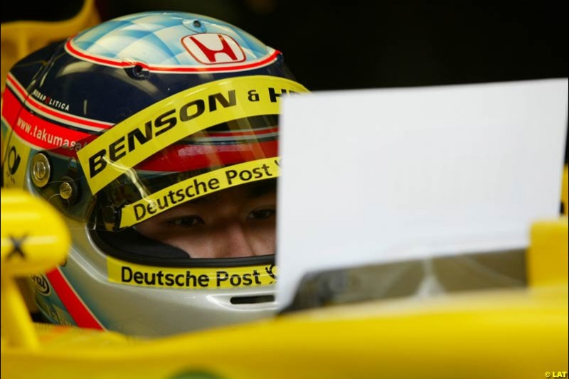 2002 Austrian Grand Prix - Friday free practice. A1 Ring, Austria. 10th May 2002. Takuma Sato, Jordan