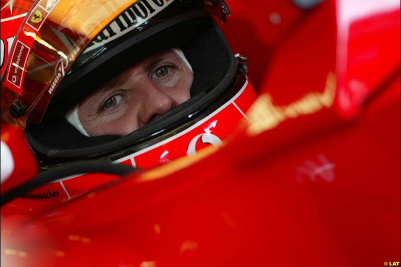 2002 Austrian Grand Prix - Friday free practice. A1 Ring, Austria. 10th May 2002. Michael Schumacher, Ferrari
