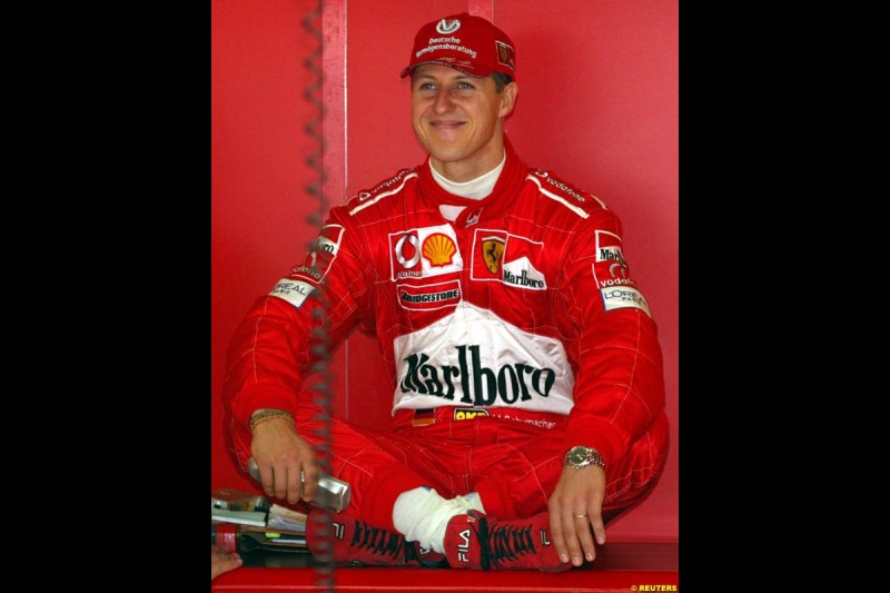 2002 Austrian Grand Prix - Friday free practice. A1 Ring, Austria. 10th May 2002. Michael Schumacher, Ferrari
