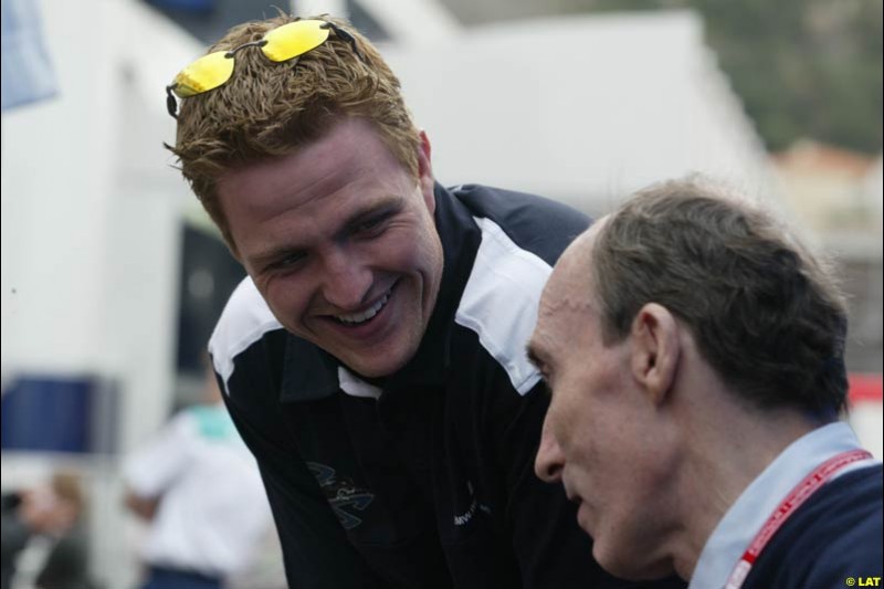 2002 Monaco Grand Prix - Wednesday. Monaco, Monte Carlo. 22nd May 2002. Ralf Schumacher and Frank Williams