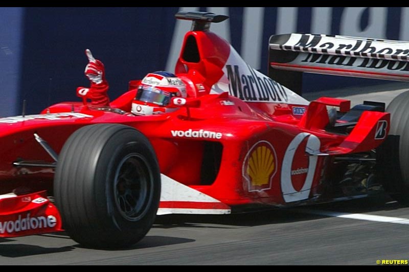 2002 European Grand Prix - Race. Nurburgring, Germany. 23rd June 2002