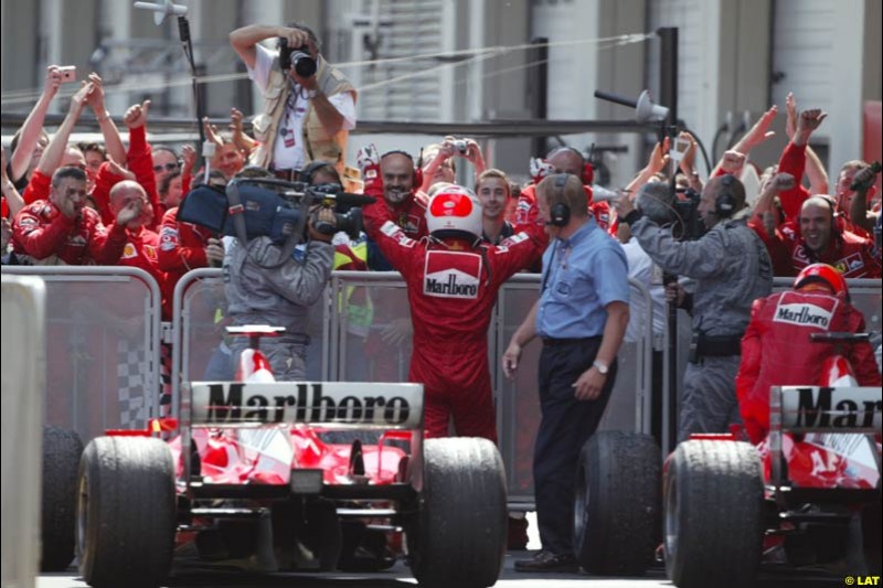2002 European Grand Prix - Race. Nurburgring, Germany. 23rd June 2002