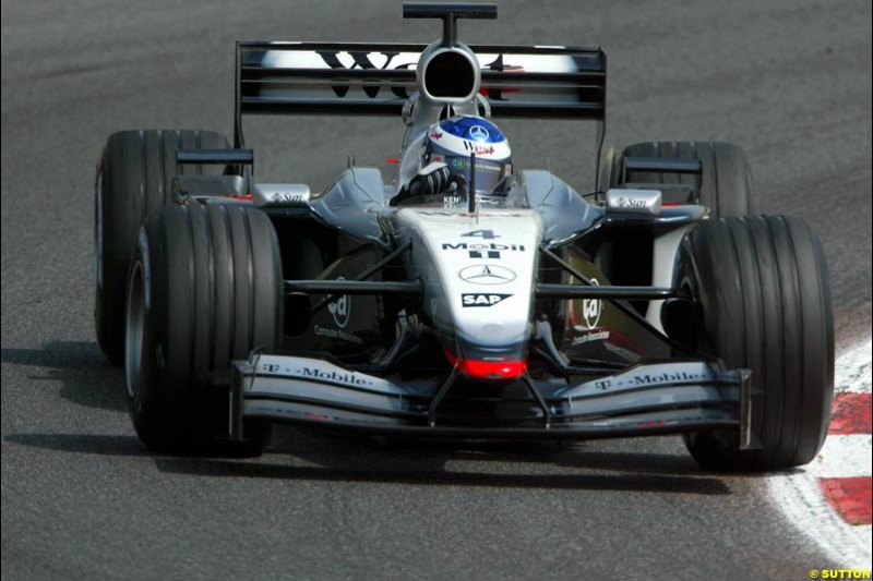 Kimi Raikkonen(FIN) Mclaren Mercedes MP4/17. Formula One Testing, Barcelona, Spain, 27 June 2002.