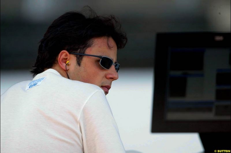 Felipe Massa, Sauber Petronas C22. Formula One Testing, Barcelona, Spain, 26 June 2002.