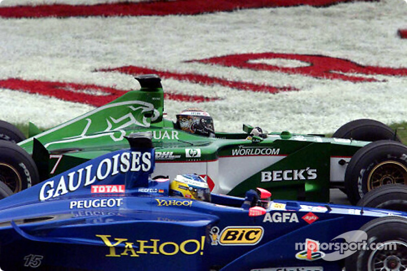 The heat is on: Eddie Irvine and Nick Heidfeld