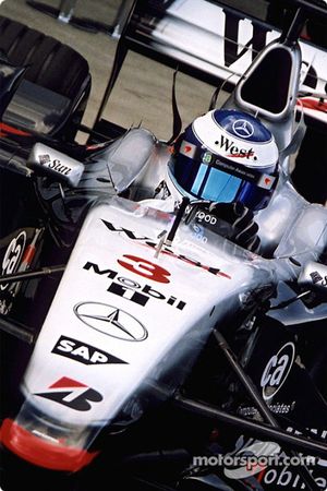 Mika Hakkinen in the pits