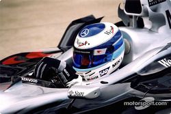 Mika Hakkinen in the pits