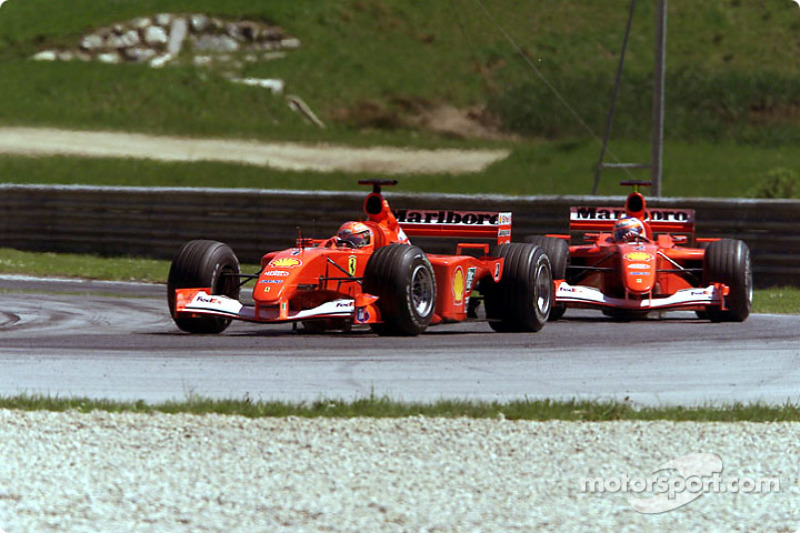 Michael Schumacher and Rubens Barrichello