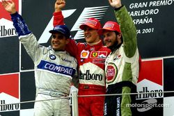 Podium: 2. Juan Pablo Montoya, Williams; 1. Michael Schumacher, Ferrari; 3. Jacques Villeneuve, BAR