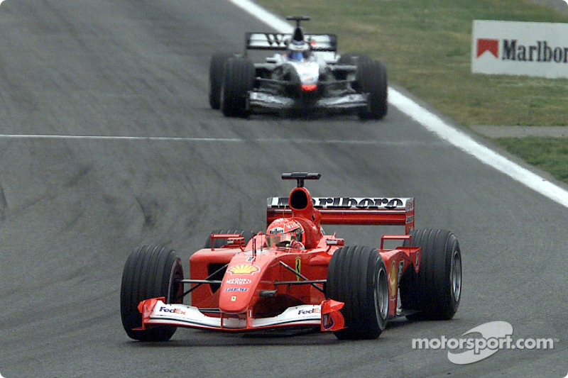 The battle between Michael Schumacher and Mika Hakkinen