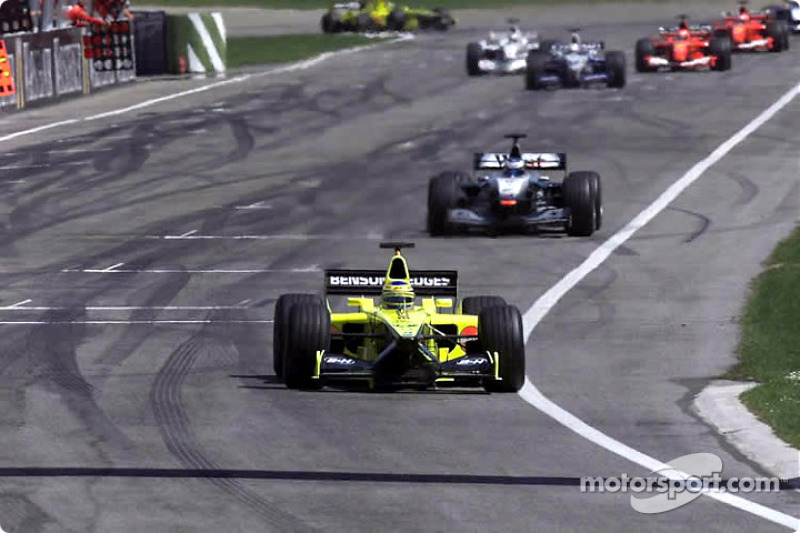 Las primeras vueltas: Jarno Trulli y Mika Hakkinen