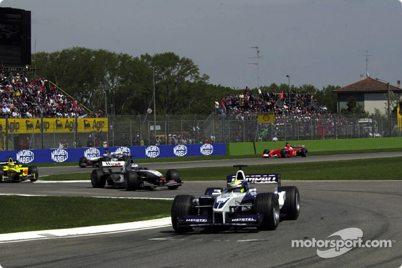 Ralf Schumacher, David Coulthard, Jarno Trulli, Mika Hakkinen y Rubens Barrichello