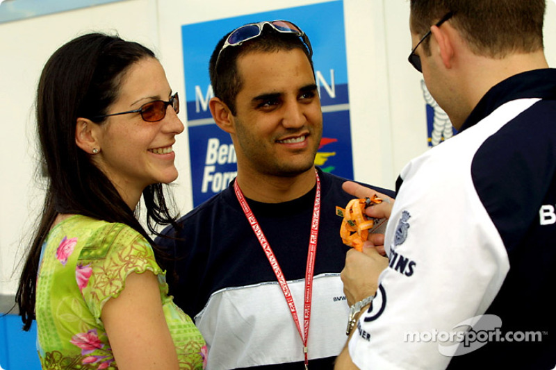 Juan Pablo Montoya and his girlfriend