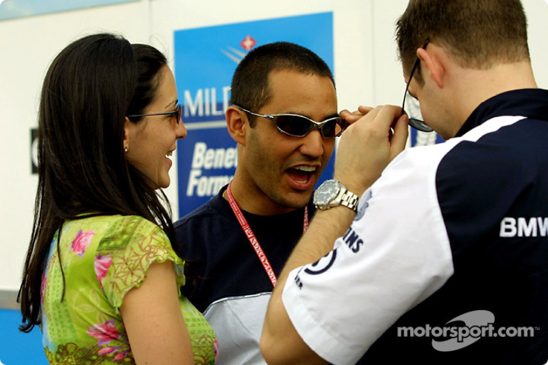Juan Pablo Montoya having fun