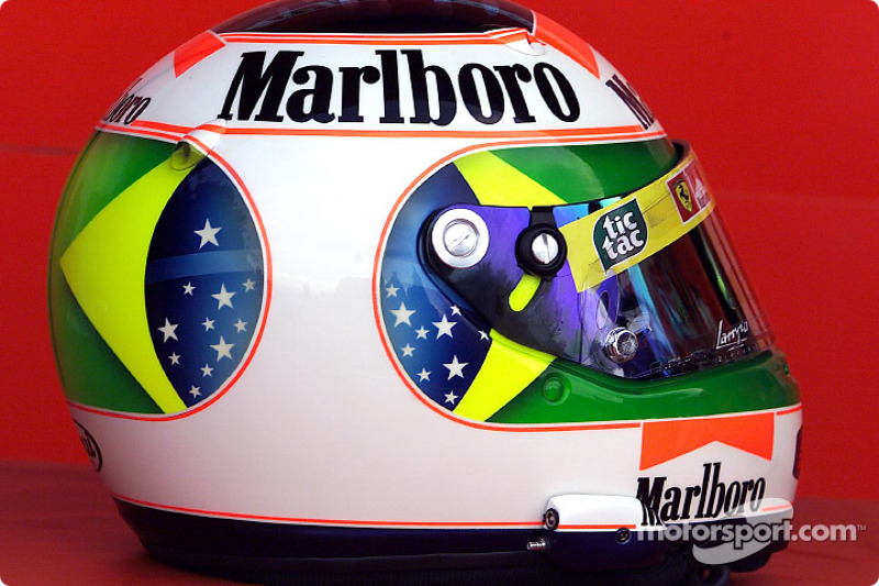 Rubens Barrichello helmet special Brazilian GP edition