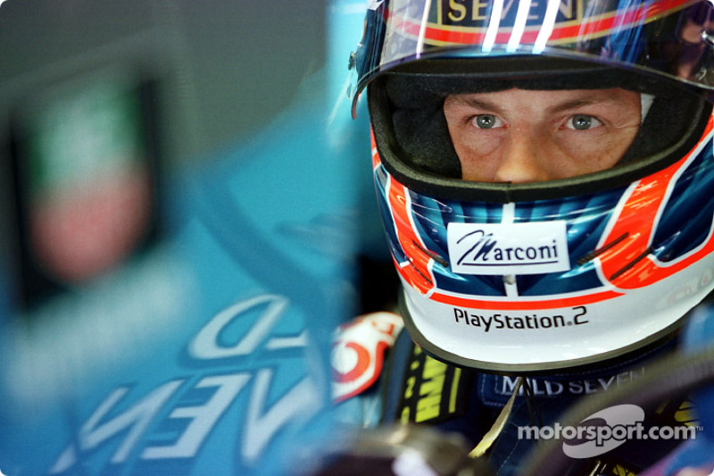Jenson Button getting ready