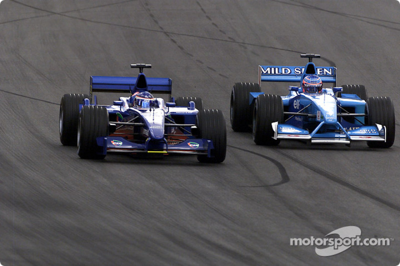 Gaston Mazzacane y Jenson Button