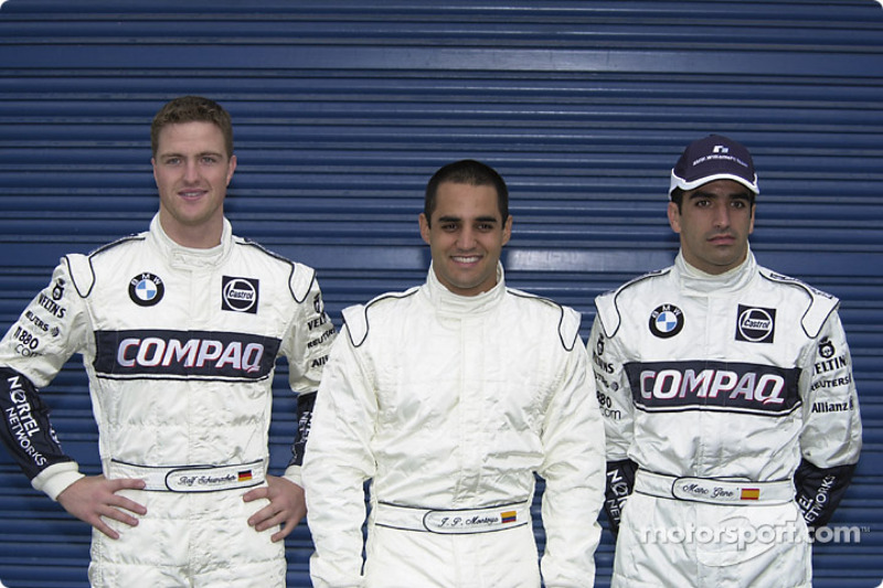 Ralf Schumacher, Juan Pablo Montoya y Marc Gené