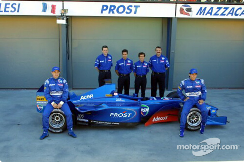 Jean Alesi, Henri Durand, Pedro Diniz, Alain Prost, Joan Villadelprat and Gaston Mazzacane