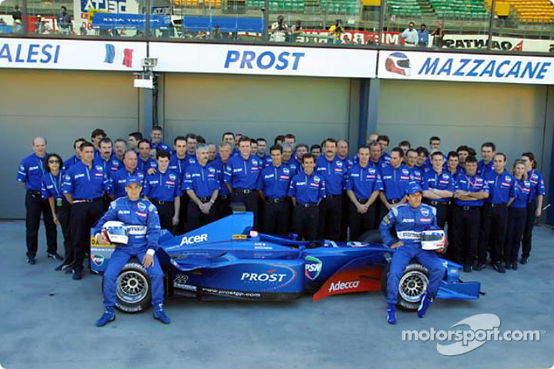 The Prost Grand Prix team with the AP04