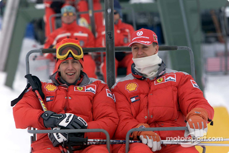 Luca Badoer and Michael Schumacher