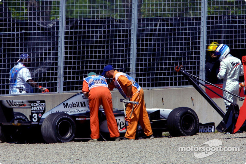 Mika Hakkinen off the track