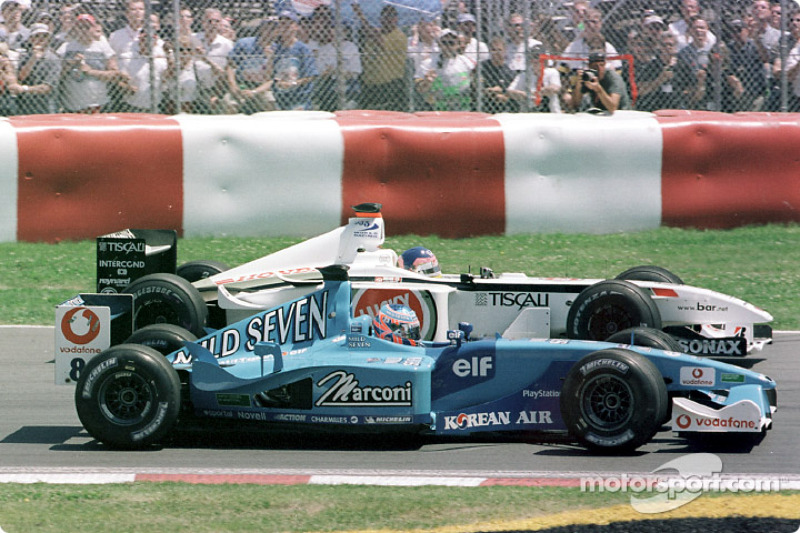 Jenson Button et Jacques Villeneuve au GP du Canada