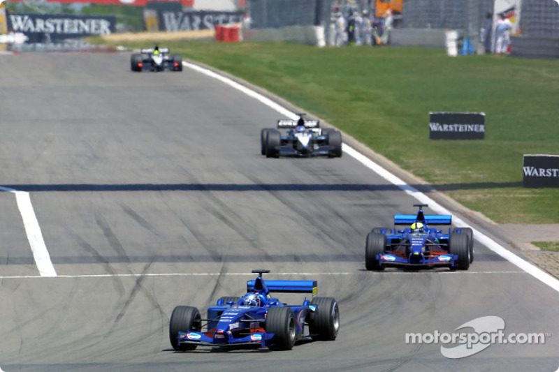 Jean Alesi, Luciano Burti, Fernando Alonso and Tarso Marques