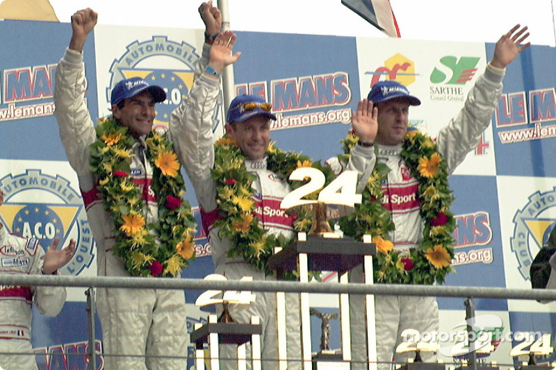 2001: Frank Biela, Tom Kristensen, Emanuele Pirro
