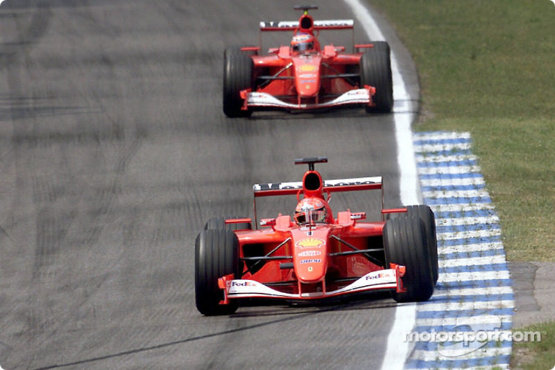 Michael Schumacher and Rubens Barrichello