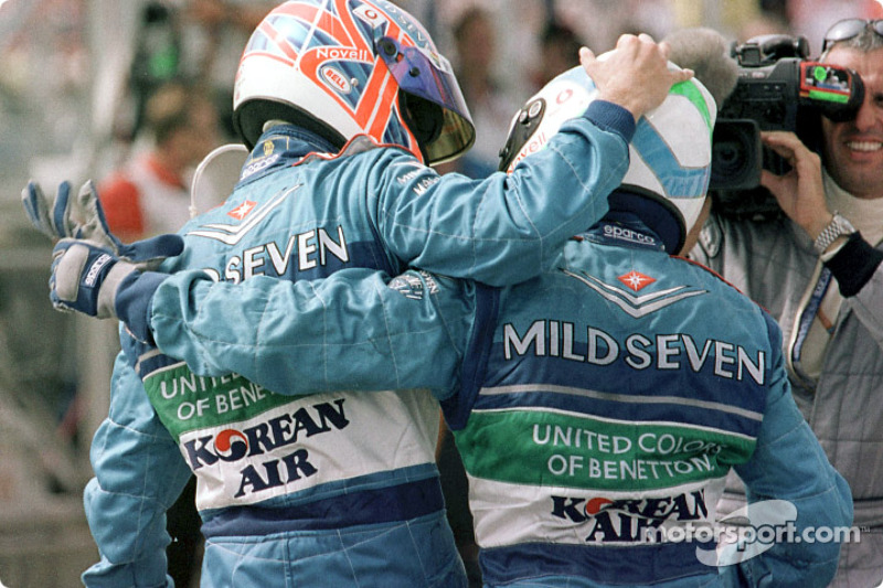 Giancarlo Fisichella and Jenson Button