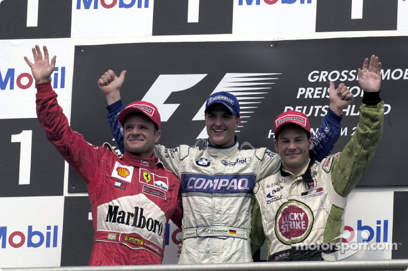 2001: 1. Ralf Schumacher, Rubens Barrichello, 2., 3. Jacques Villeneuve