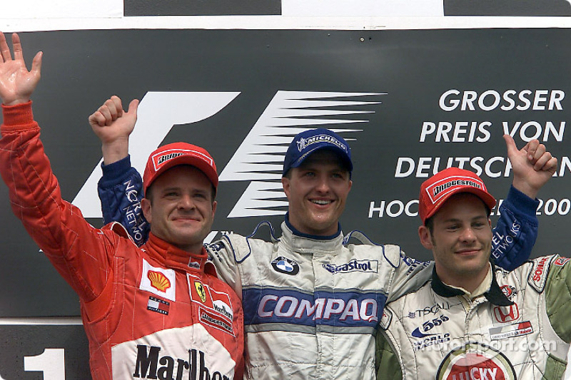 2001: 1. Ralf Schumacher, 2. Rubens Barrichello, 3. Jacques Villeneuve