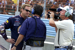 Rusty Wallace being interviewed by NBC