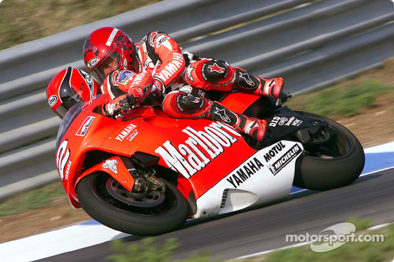 Randy Mamola y un afortunado pasajero