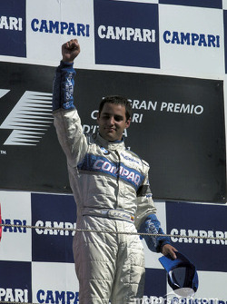 Juan Pablo Montoya on the podium