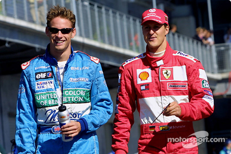 Jenson Button and Michael Schumacher