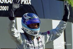 Race winner Mika Hakkinen