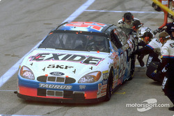 Exide Ford Taurus driver Jeff Burton and his Roush Racing crew won four NASCAR Winston Cup races in 2000, including the milestone 500th win by a Ford car in the series