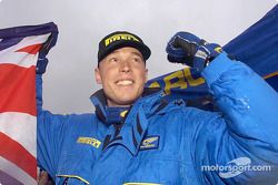 Richard Burns celebrating