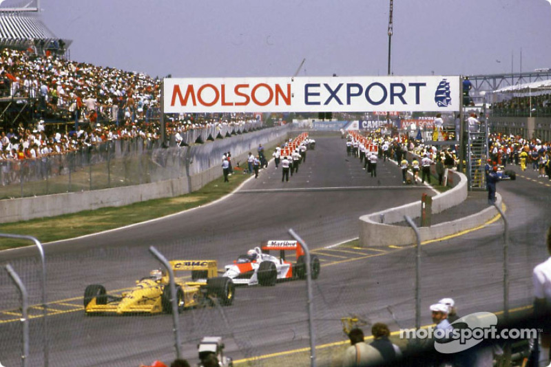 Before the start: Nelson Piquet and Alain Prost