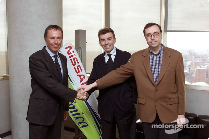 Presentazione RPM Racing: Cesare Fiorio, Direttore Tecnico, Jaime Alguersuari, President di RPM, e Jordi Castells, Direttore Sportivo