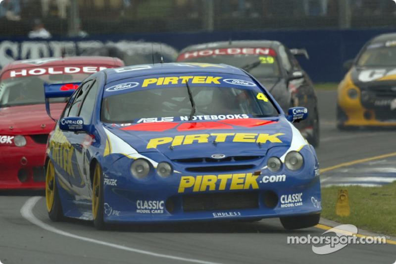 Pirtek Ford driver Marcos Ambrose during his fight back in the V8 Supercar race