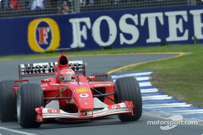 Michael Schumacher rumbo a la victoria