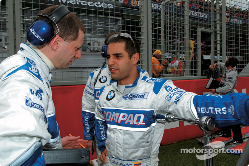 Juan Pablo Montoya on the grid