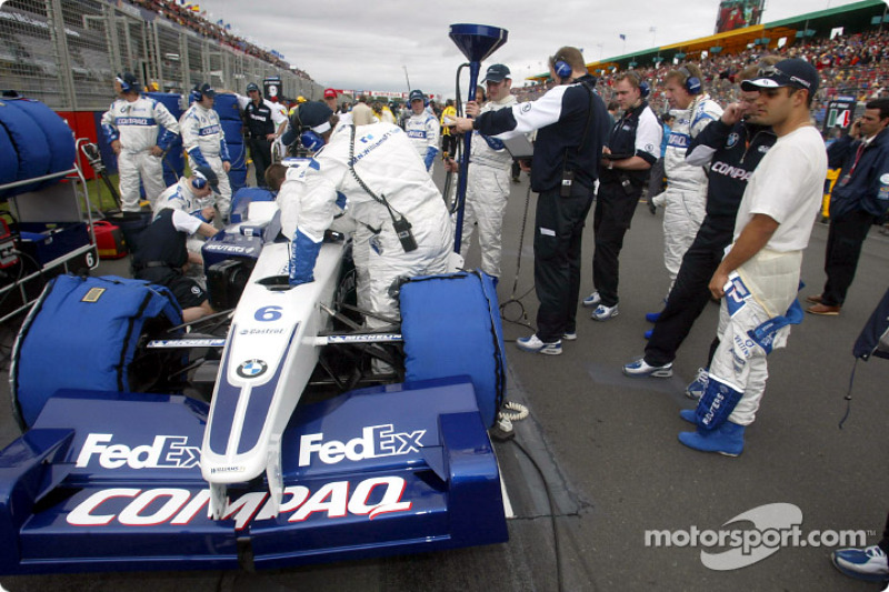 Juan Pablo Montoya on the grid